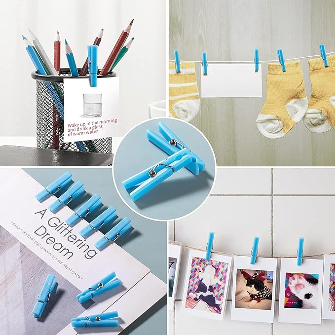 60PCS Baby Shower Clothespin Games Plastic Mini Clothes Pins 1.4 inch - Image 7