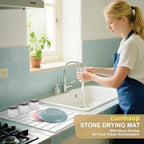 Stone Dish Drying Mat for Kitchen Counter, 23x15.3 Inch Large Fast-Absorbing - Image 7