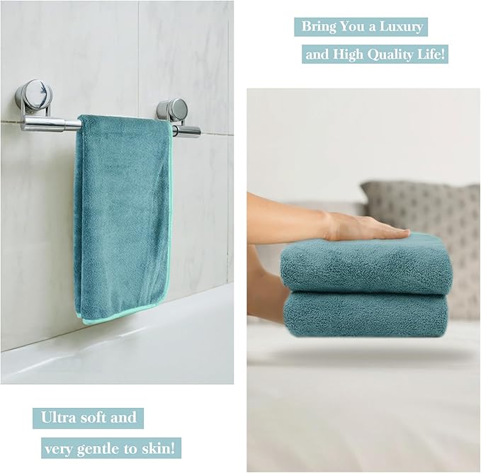 KinHwa Microfiber Hand Towels for Bathroom Soft and Absorbent Face Towels Grey - Image 5
