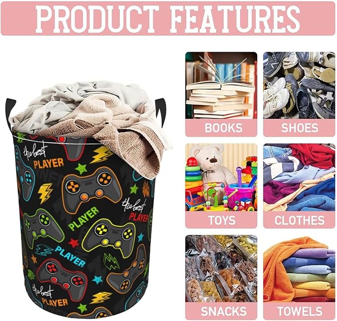Gaming Joysticks Laundry Hamper Bag - Image 8