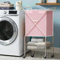 Convenient Laundry Basket with Wheels, Heavy Duty Dirty Clothes Laundry Hamper by MIBOIM