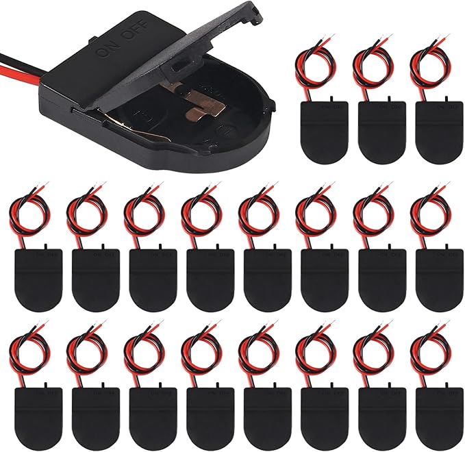 20pcs Button Battery Holder Coin Cell Battery Holder by D-FLIFE