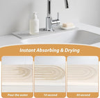 Kitchen Sink Faucet Mat, Diatomaceous Earth Quick Dry Sink Splashback Drying Mat - Image 4