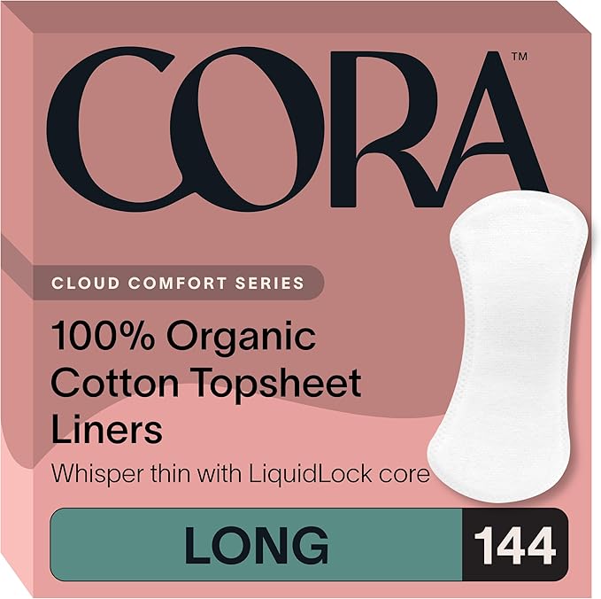 Cora 100% Organic Cotton Topsheet Period Liners by Cora