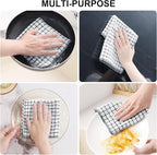 Kitinjoy Cotton 8 Pack Terry Kitchen Dish Cloths, 12 x 12 Inches Super Soft and - Image 4
