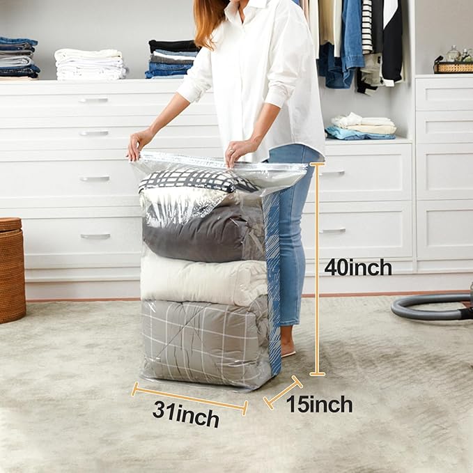 TAILI 6 Pack Vacuum Storage Bags, Jumbo Cube, Large Vacuum Seal Bag - Image 2