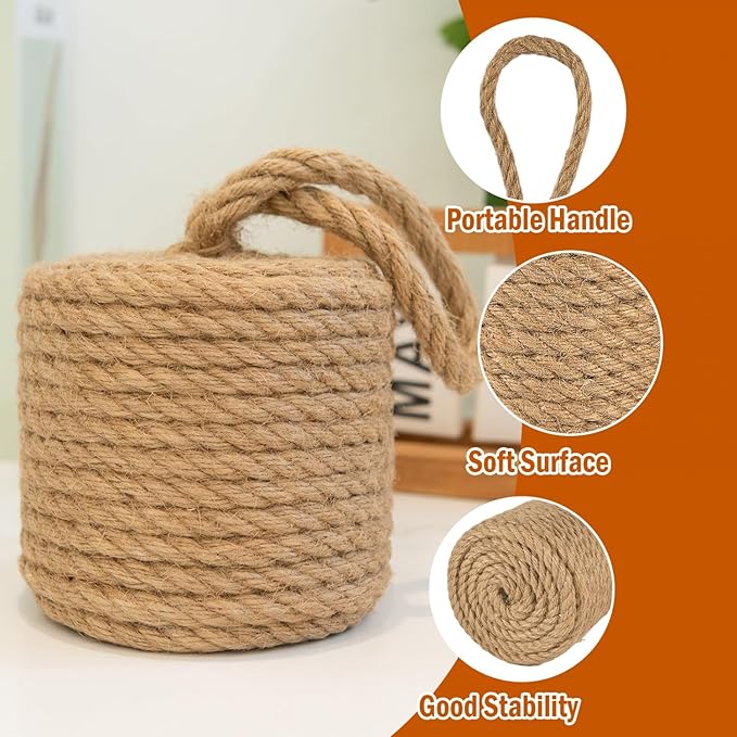 Decorative Door Stoppers for Bottom of Door4 lb Rope Knot Door Stop Weighted - Image 3