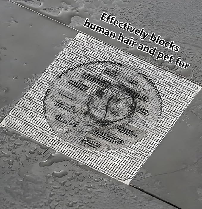 30-Pack Disposable Shower Drain Hair Catchers, Mesh Sticker Covers - Image 3