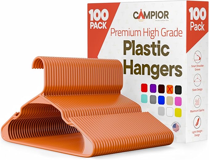 Plastic Clothes Hangers – Heavy Duty Hanger Set, by Campior