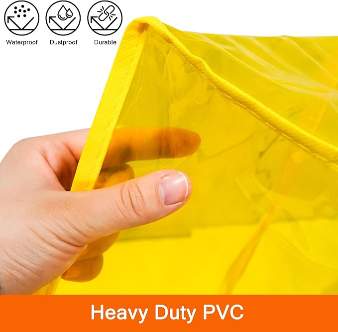 Vieshful 40L Yellow Clear Clothes Storage Bag Colorful Clothes Organizer - Image 3