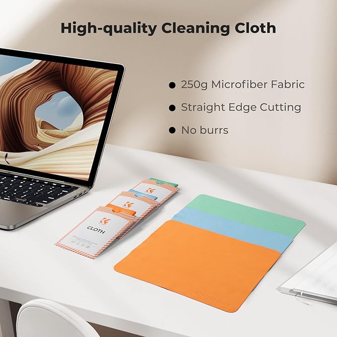 K&F CONCEPT 6 Pack Lens Cleaning Cloth | Microfiber Cleaning Cloth | Glasses - Image 6
