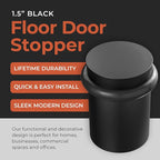 NYCO - Floor Door Stopper Chrome Door Stop - Classy Solid Steel Modern Heavy - Image 3