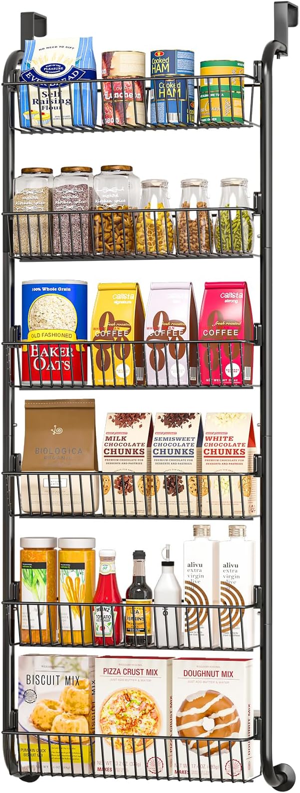 MIAOLI Over the Door Pantry Organizers and Storage, 6-Tier Spice Rack, Home & by Unknown