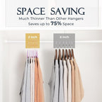 HOUSE DAY Velvet Hangers 30 Pack, Premium Non-Slip Felt Hangers, Sturdy - Image 4