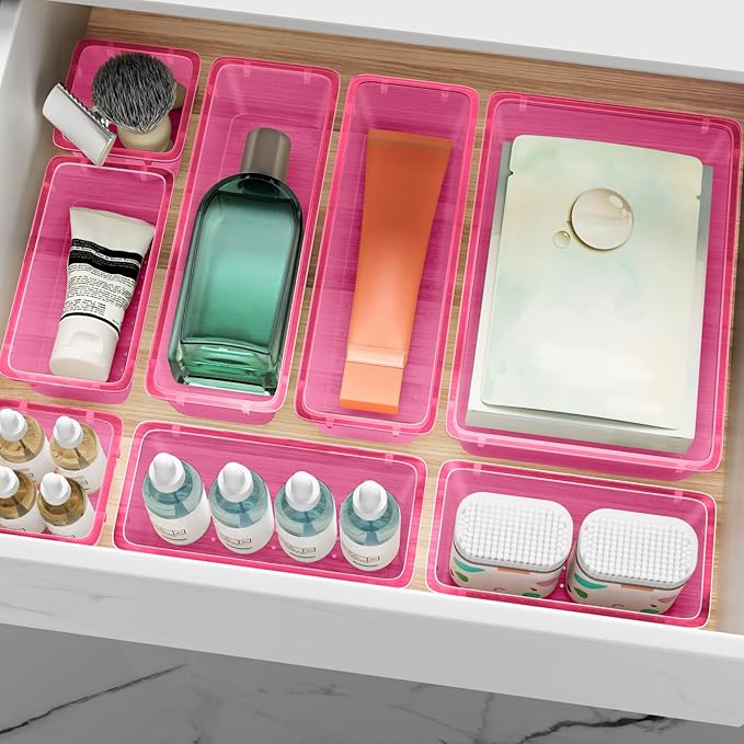 12 PCS Drawer Organizer Set, 4 Sizes Tool Storage Trays - Image 8