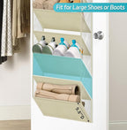 AOODA 10 Tier Clear Over The Door Shoe Organizer Storage, Deep Pockets Large - Image 4