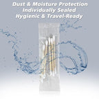 Travel Size Cotton Swabs, Individually Wrapped Disposable Double Round Tips - Image 4