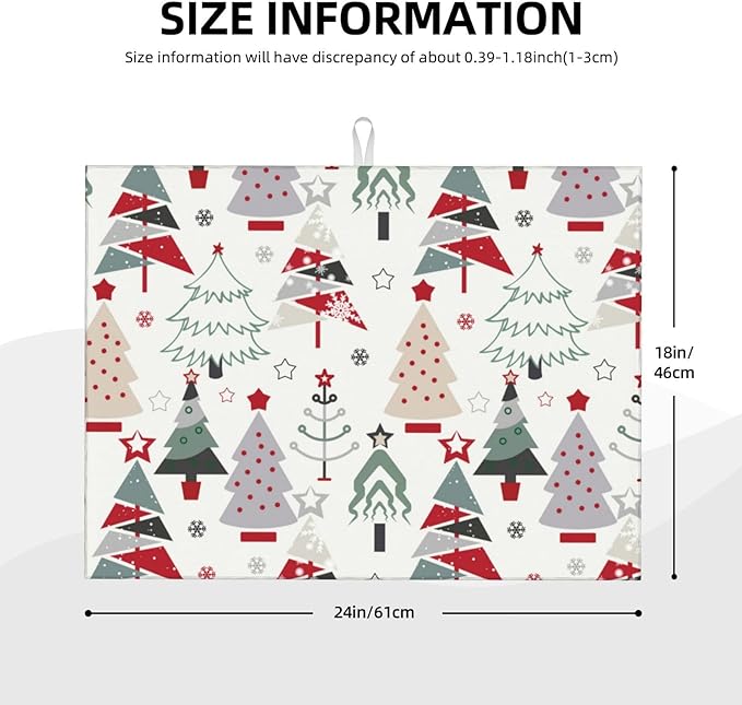 Beautiful Christmas Tree Dish Drying Mat 18x24 - Image 2