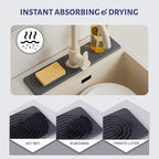 Stone Faucet Mat for Kitchen Sink，Super Absorbent Diatomite Fast Drying Stone - Image 3
