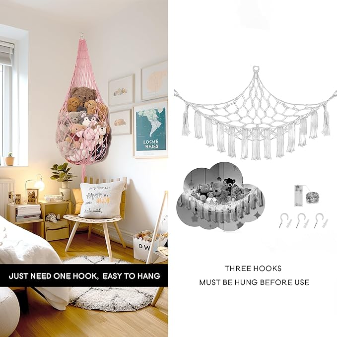 Stuffed Animal Hammock Corner Hanging Net - Image 2