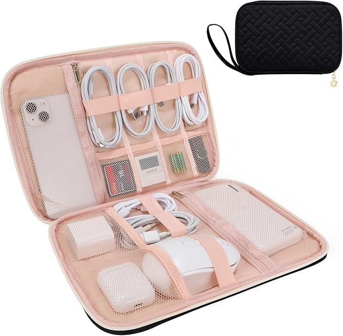 Electronics Organizer Travel Case, Charger Bag Cord Organizer Travel, Compact by ZFZGFRCS