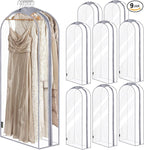 BALEINE 60'' Clear Garment Bags, 10.5'' Wide PEVA Suit Bag by BALEINE