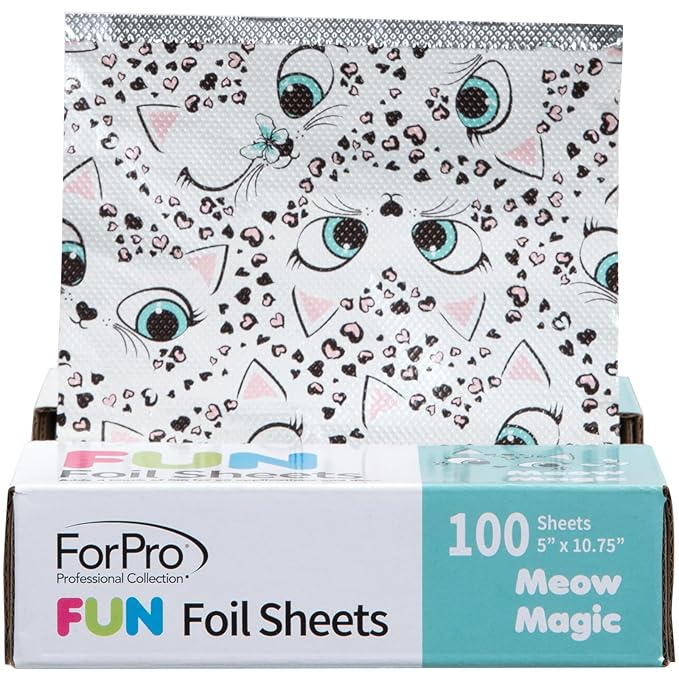 ForPro FUN Meow Magic 5" Foil Sheets, Aluminum Foil, Pop-Up Foil Dispenser by ForProProfessionalCollection