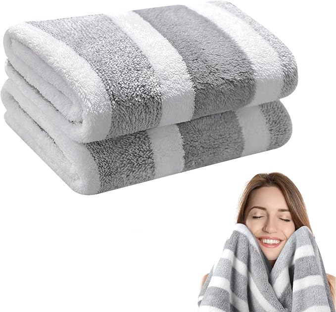 KinHwa Microfiber Hand Towels for Bathroom Soft and Absorbent Face Towels Grey by KinHwa