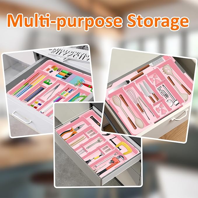 Large Utensil Drawer Organizer Expandable Silverware Organizer - Image 9