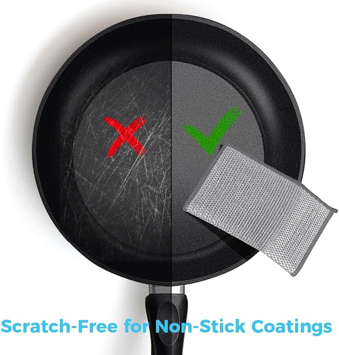 AIDEA Non Scratch Wire Dishcloth 24PK, Upgraded Wire Dishwashing Rag - Image 6
