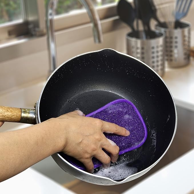 Kitchen Dish Sponge Scrubber Non Scratch, Dishcloth No Odor Reusable Washable - Image 6