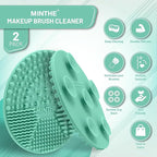 MINTHE™ Makeup Brush Cleaner Mat | 2 Pack | Silicone Make up Cleaning Pad - Image 2