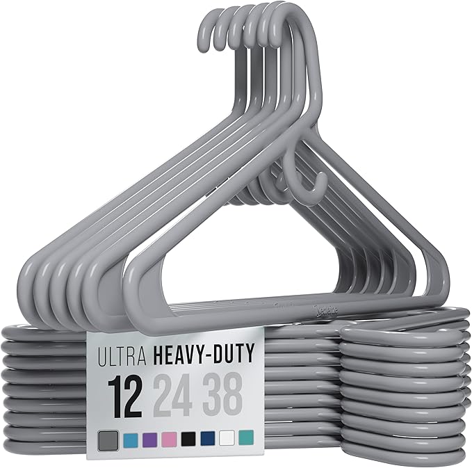 NEATERIZE Ultra Heavy Duty Plastic Clothes Hangers by Neaterize