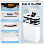Cesun Motion Sensor Trash Can, 5 Gallon Automatic Bathroom Garbage Can - Image 6