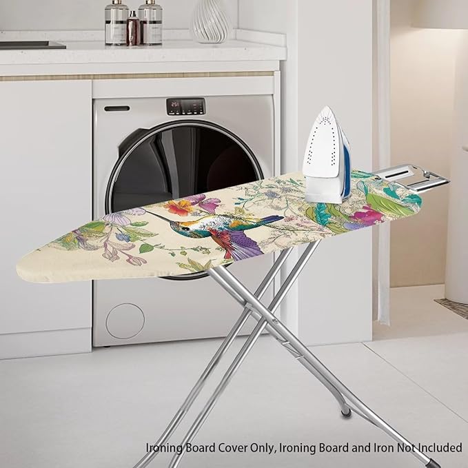 Sprowallow Hummingbird Flowers Ironing Board Cover Stain Resistant Standard - Image 2