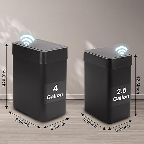 2 Pack Bathroom Trash Can with Lid - Image 2