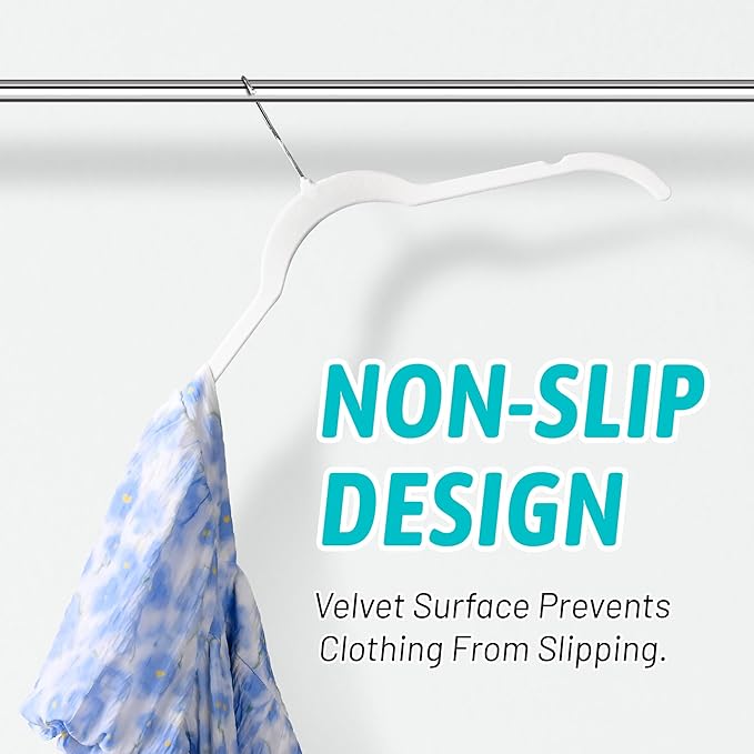 Premium Velvet Shirt Hangers 30 Pack, Non-Slip 360° Swivel Hook Slim Felt Hanger - Image 5