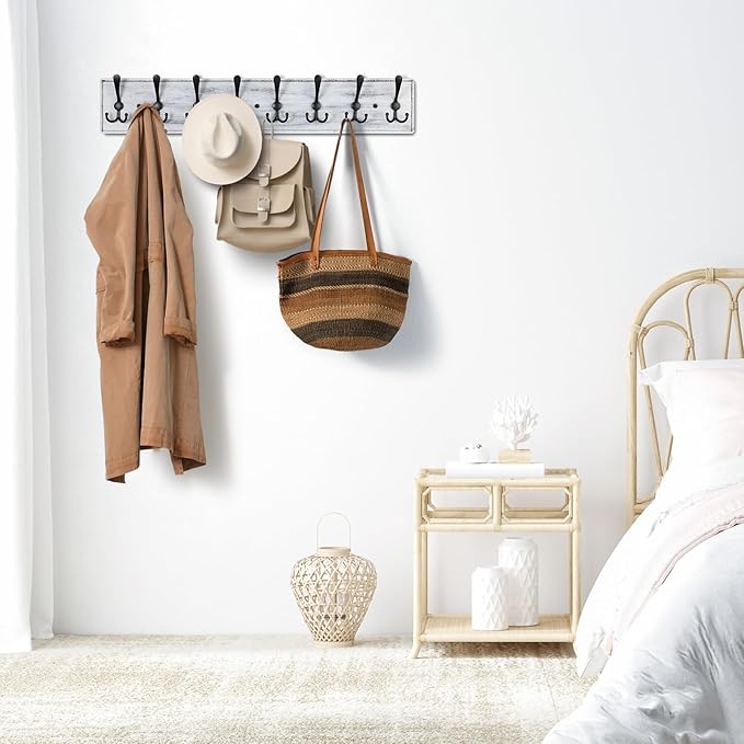 Coat Rack Wall Mount, Wooden Heavy Duty Coat Rack - Image 5