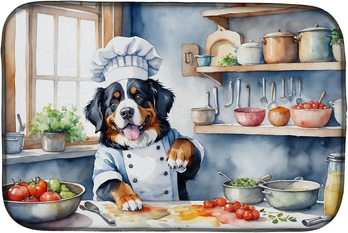 Caroline's Treasures DAC6206DDM Bernese Mountain Dog The Chef Dish Drying Mat by CarolinesTreasures