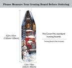 ZDCUSTOM 13"x52" Ironing Board Cover, Snowman Landscape Merry Christmas - Image 4