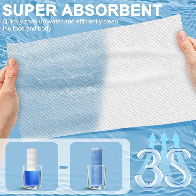 Compressed Towels Tablets 50 Bulk Set Disposable Compressed Washcloths - Image 9