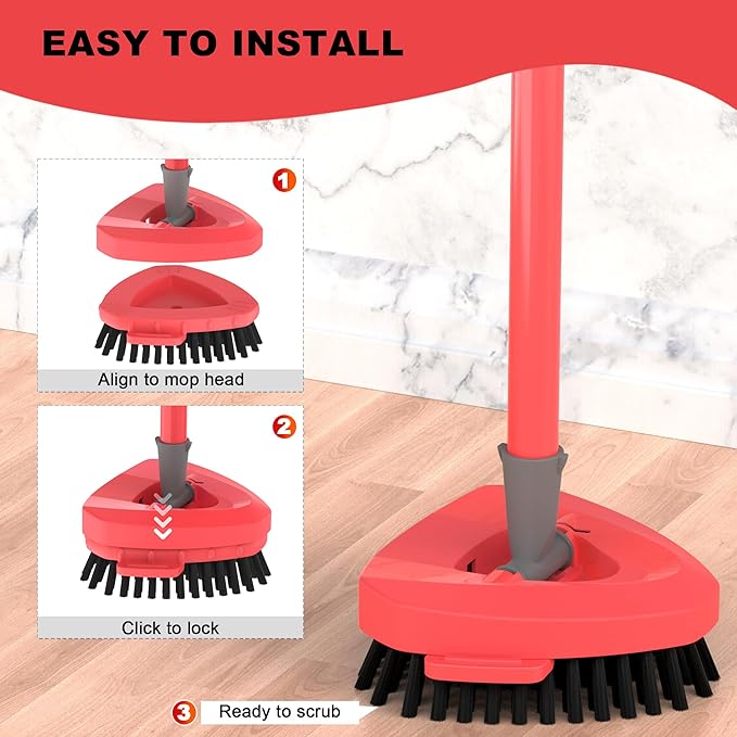 Aifacay Upgrade 2 Pcs Scrubber Mop Heads Replacements - Image 7