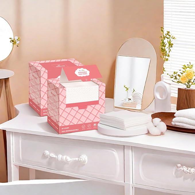 Disposable Face Towels, Makeup Remover Dry Wipes - Image 8