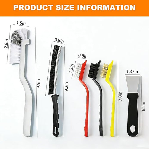 12Pcs Crevice Cleaning Brush Set, Hard Bristle Gap Cleaning Tools, Window & Car - Image 2