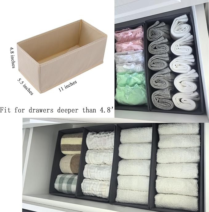 Drawer Organizer Set of 4 Beige - Image 2