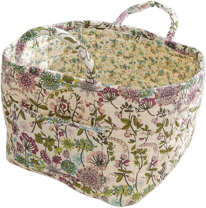 Quilted Fabric Storage Baskets by Unknown