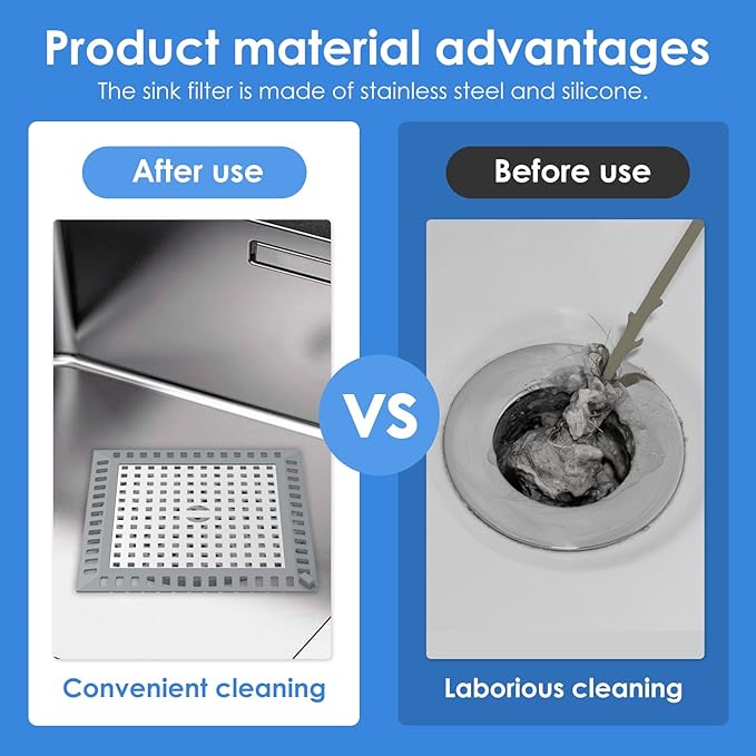 Drain Hair Filter Mesh Tub Drain Protector Anti Slip Sink Hair Stopper - Image 7