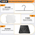 Hanging Closet Organizer and Storage 6-Shelf, Easy Mount Foldable Hanging - Image 6