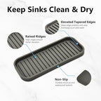 Gosmol Silicone Sponge Holder Kitchen Sink Organizer Tray Dish Caddy Soap - Image 5