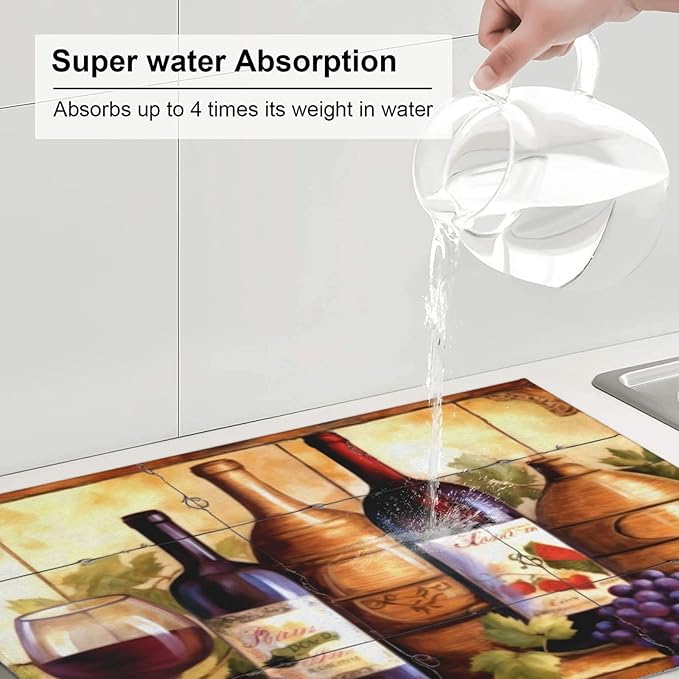 Large Dish Drying Mats For Kitchen Counter Microfiber Kitchen Drying Mat XL - Image 5
